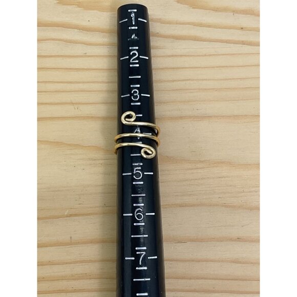 Adjustable Gold Tone Spiral Ring - Picture 3 of 3